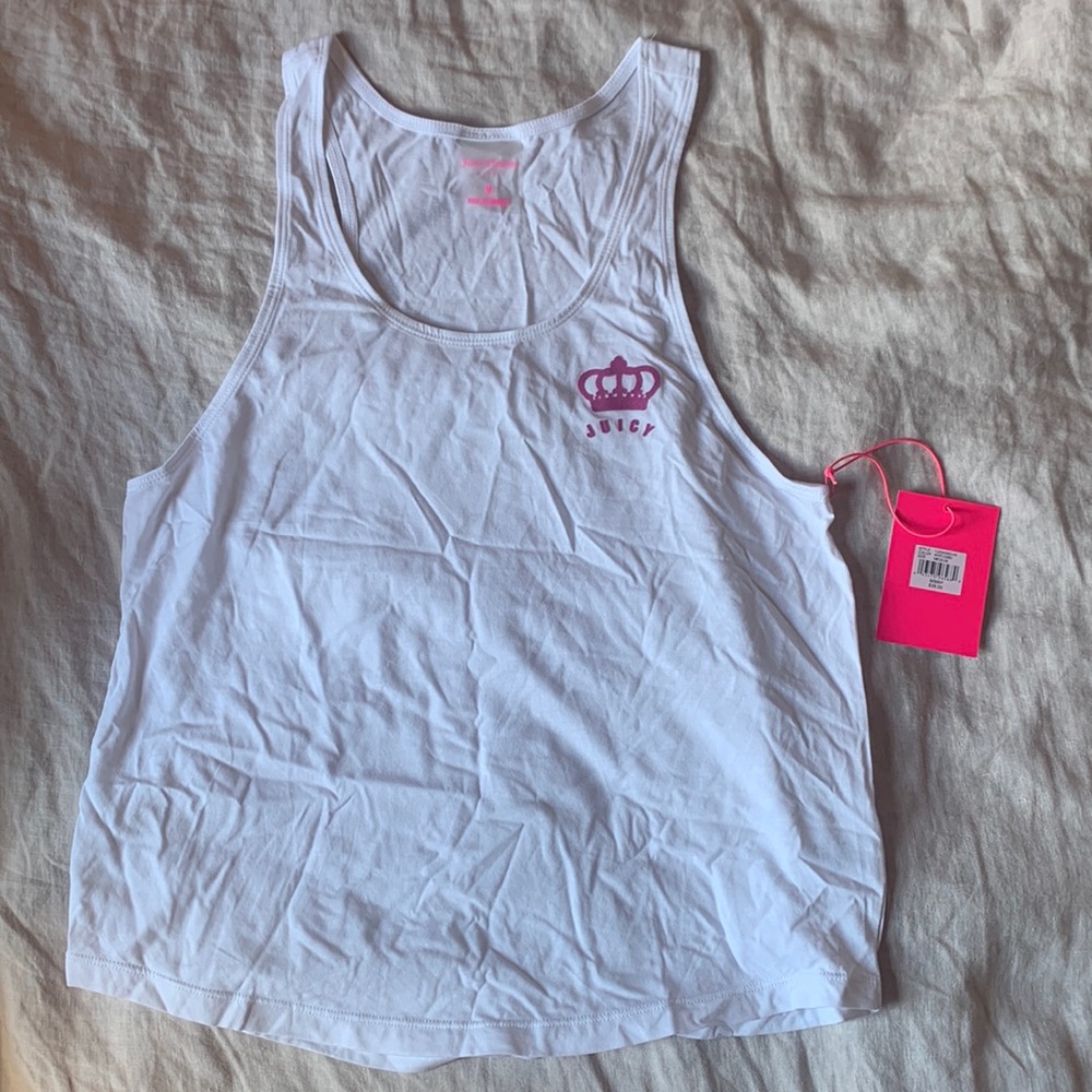 Juicy Couture White Logo Tank Top